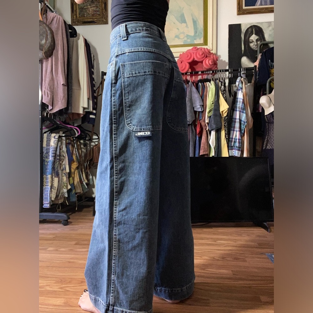 JNCO Dark Blue Wide Leg Jeans - Flare Denim